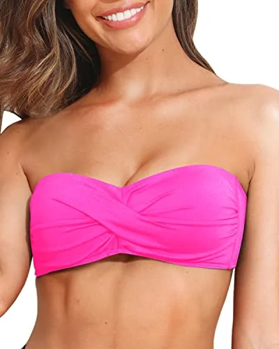 ladies bikini top hook closure -Strapless Swimsuit Tops Sexy Swim Tops