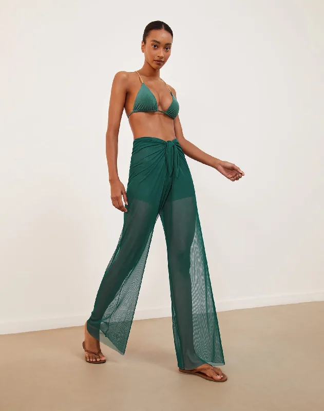 Women’s cover-up scalloped flair -Pareo Pants - Jasper