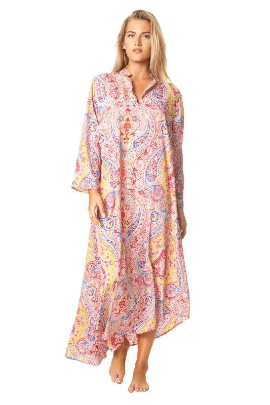 Women’s cover-up elastic glow -Positano Maxi Caftan Dress