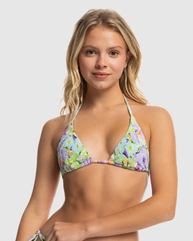 ladies bikini top steal deal -Womens Blumen Tiki Tri Bikini Top