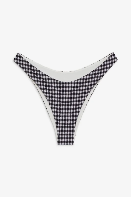 ladies bikini bottoms leaf glow -Dove Bottom - Blackberry Gingham