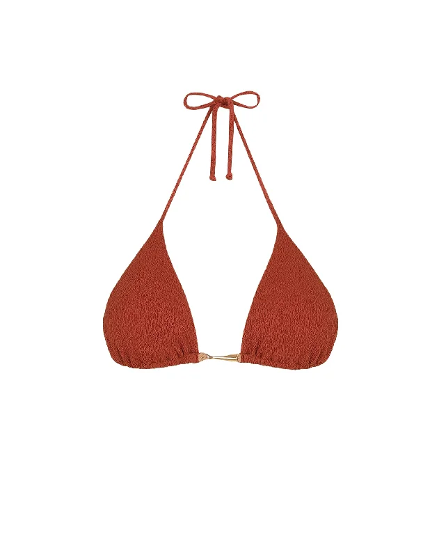 ladies bikini top cylinder fit -Firenze Mandy Tri Top - Redwood