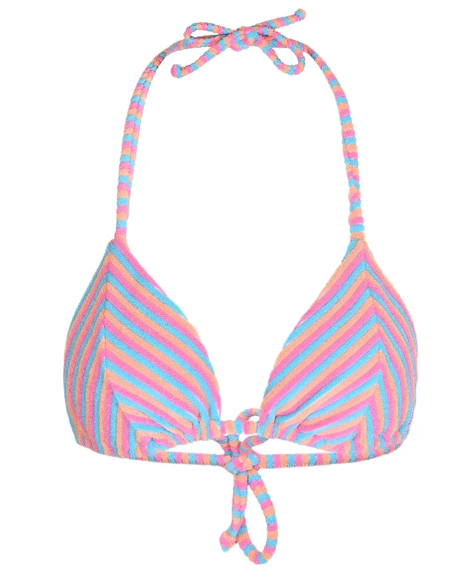 ladies bikini top rhinestone trim -Sherbert Tri Top