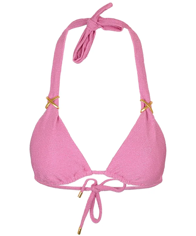 ladies bikini top shell detail -Sorbet Sylvie Halter Top