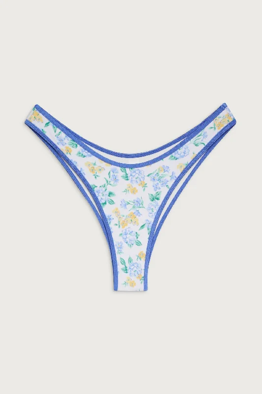 ladies bikini bottoms calm swim -Dove Satin Bottom - Coastal Floral