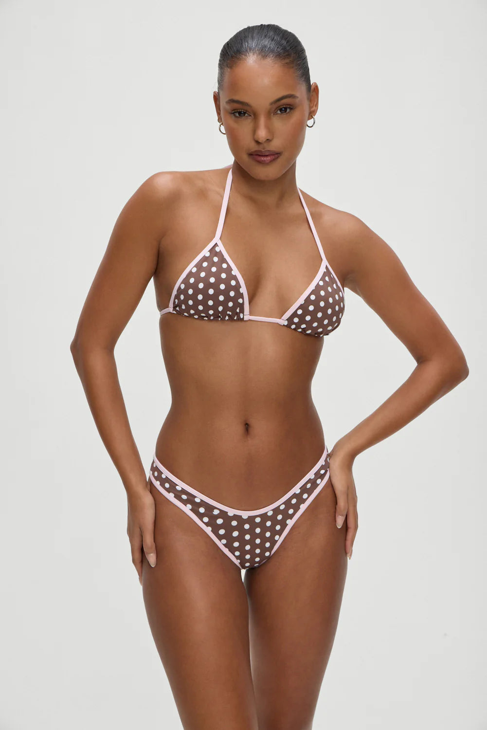 ladies bikini bottoms crew swim -Full Moon Bottom - Cocoa Dot