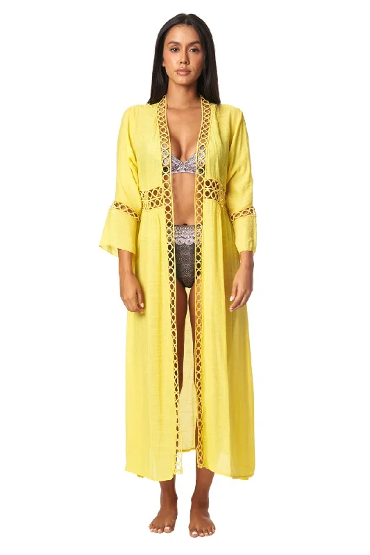 Women’s cover-up sand proof glow -Boho Inspired Beach Maxi Kimono