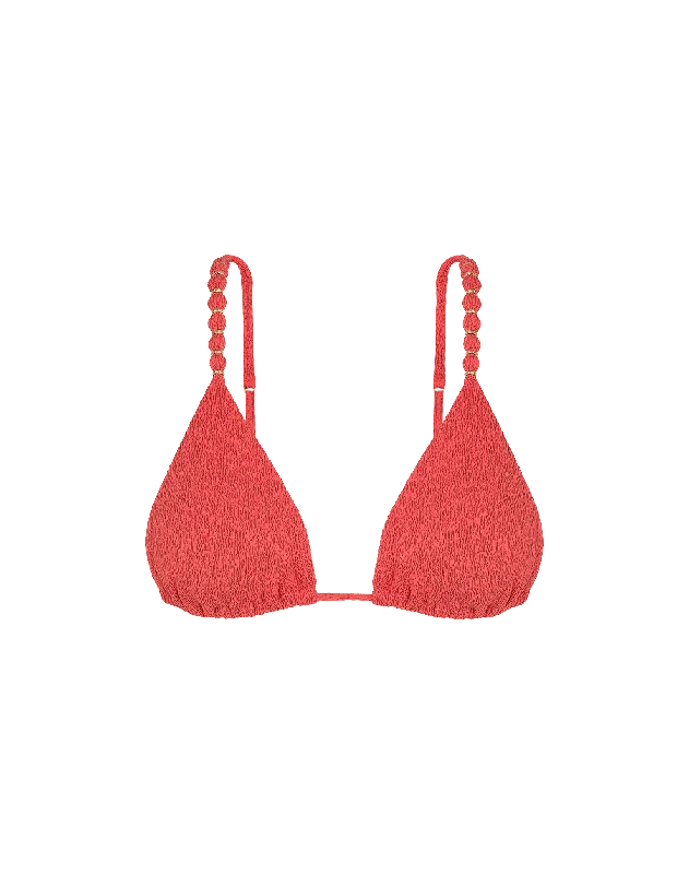 ladies bikini top lemon zest -Firenze Beads Parallel Tri Top - Raspberry