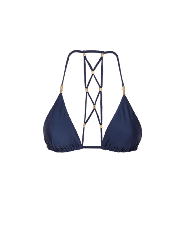 ladies bikini top gift top -Lucy Triangle Top - Indigo