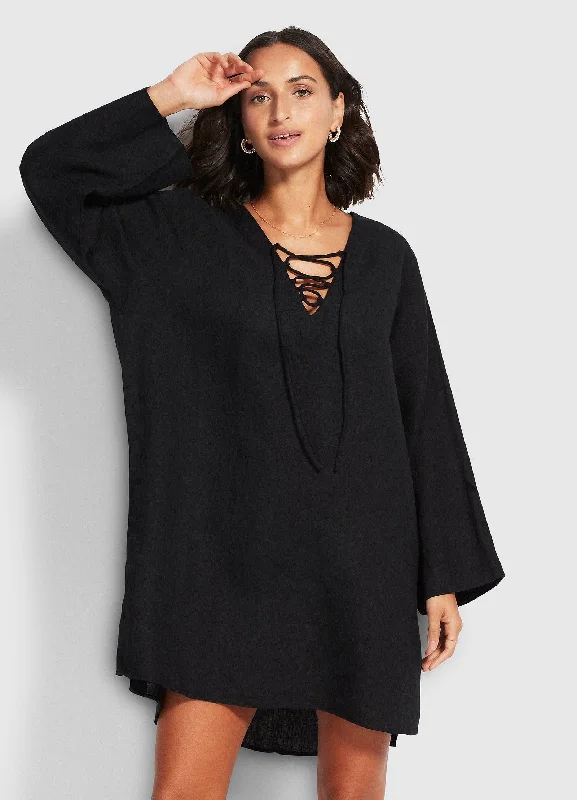 Women’s cover-up olive natural glow -Harbour Linen Cover Up - Black