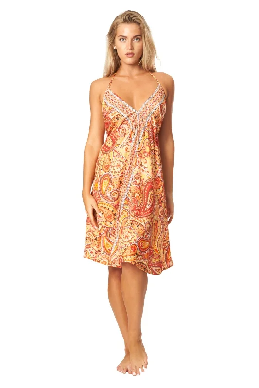 Women’s cover-up ash glow -Cute Positano Mini Boho Dresses