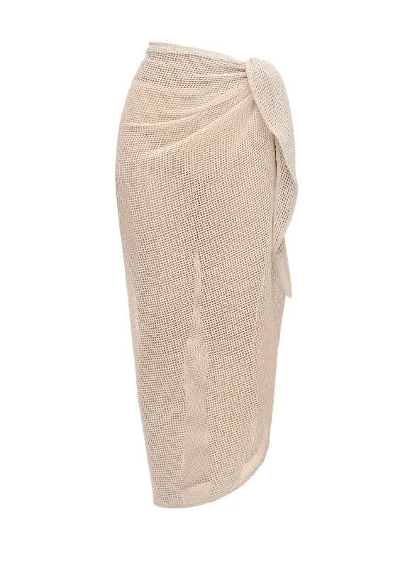 Women’s cover-up narrow chic -ZURA COTTON SARONG - BONE