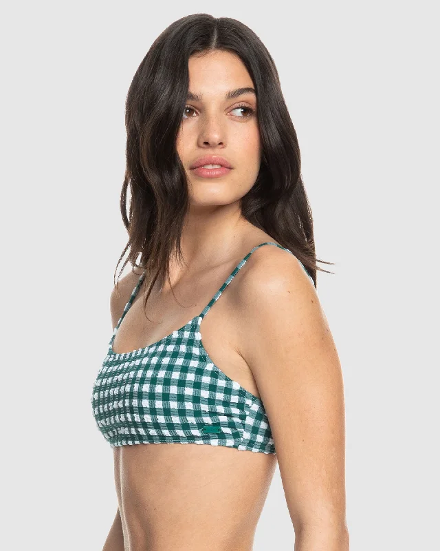 ladies bikini top new shine -Womens The Plaid Pulse Bralette Bikini Top