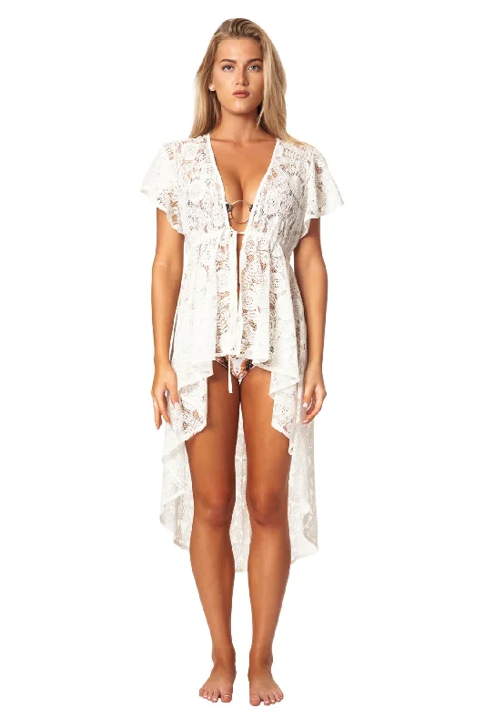 Women’s cover-up UV protect chic glow -High Low Boho Lace Cover Up