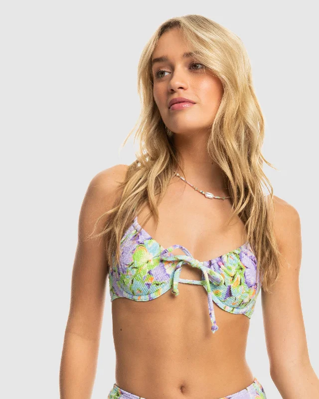 ladies bikini top trio set -Womens Blumen Uw Bralette Bikini Top