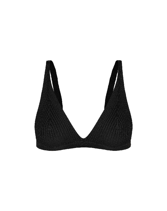 ladies bikini top stretchy band -Knit Maika Top - Black