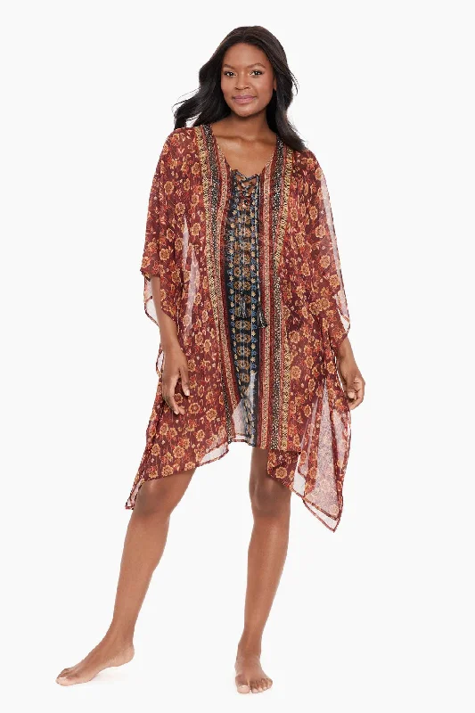 Women’s cover-up bold chic glow -Zwina Caftan Swim Cover Up