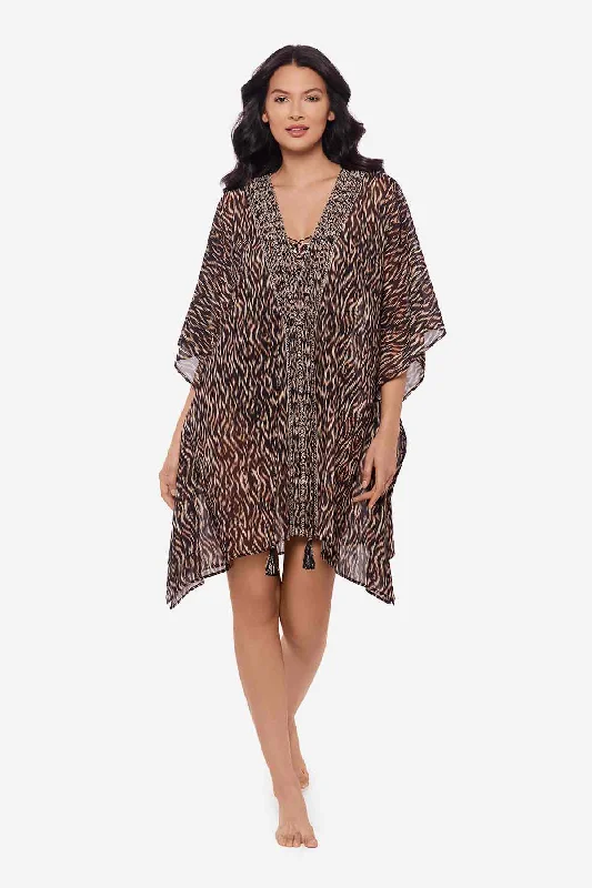 Women’s cover-up lace vibrant flair -Topkapi Caftan Swim Cover Up