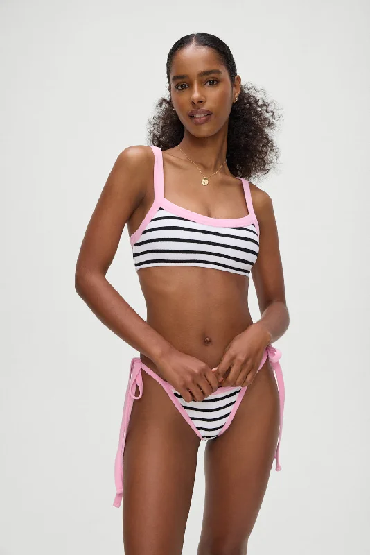 ladies bikini top rave dip -Flynn Bralette Bikini Top - Vintage Stripe