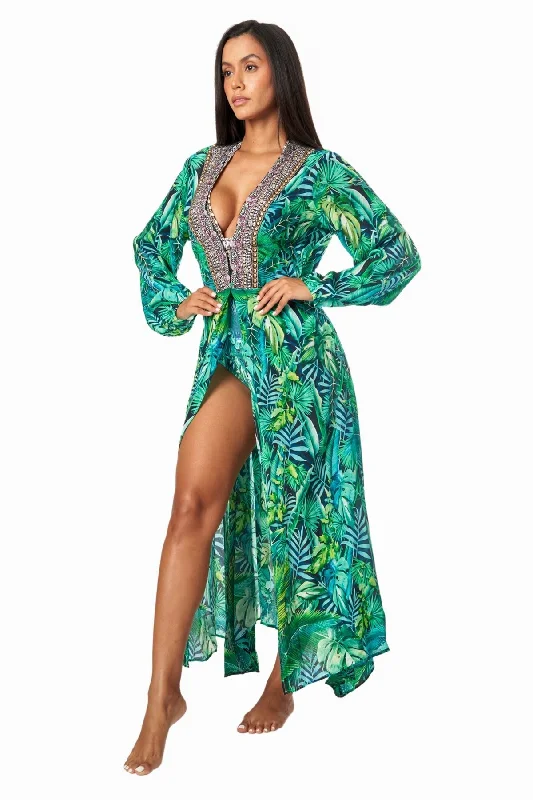 Women’s cover-up tunic sleek chic -Wild Country Women's Maxi Wrap Dresses