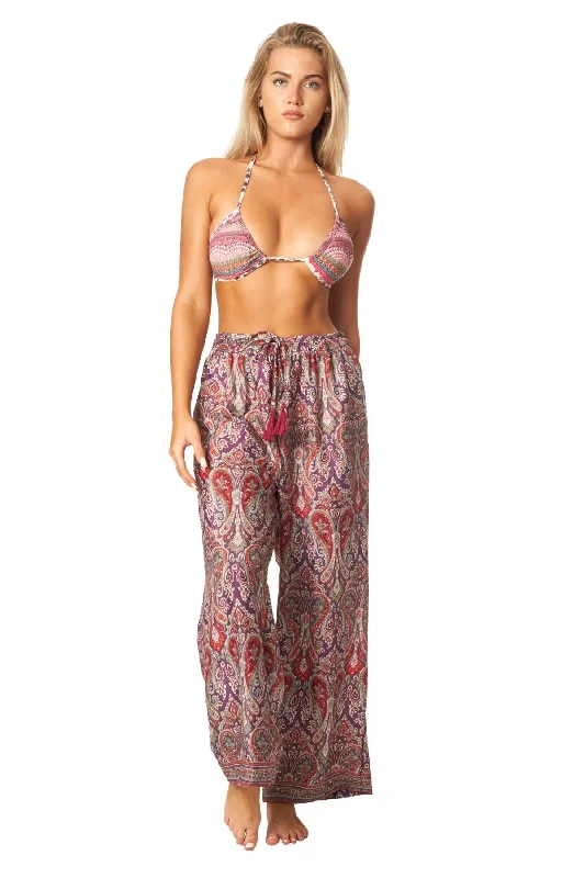 Women’s cover-up soft flowing chic -Positano Boho Spring Summer Pants