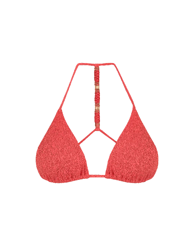 ladies bikini top toucan pattern -Firenze Sally T Back Tri Top - Raspberry