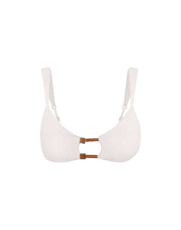 ladies bikini top lattice straps -Firenze Aika Erin Top - White