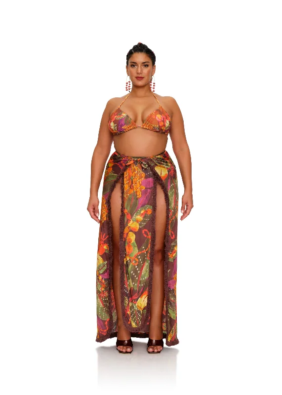 Women’s cover-up lace vibrant flair -OMMA SARONG SKIRT