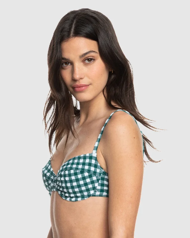 ladies bikini top net pick -Womens The Plaid Pulse Uw Bra Bikini Top