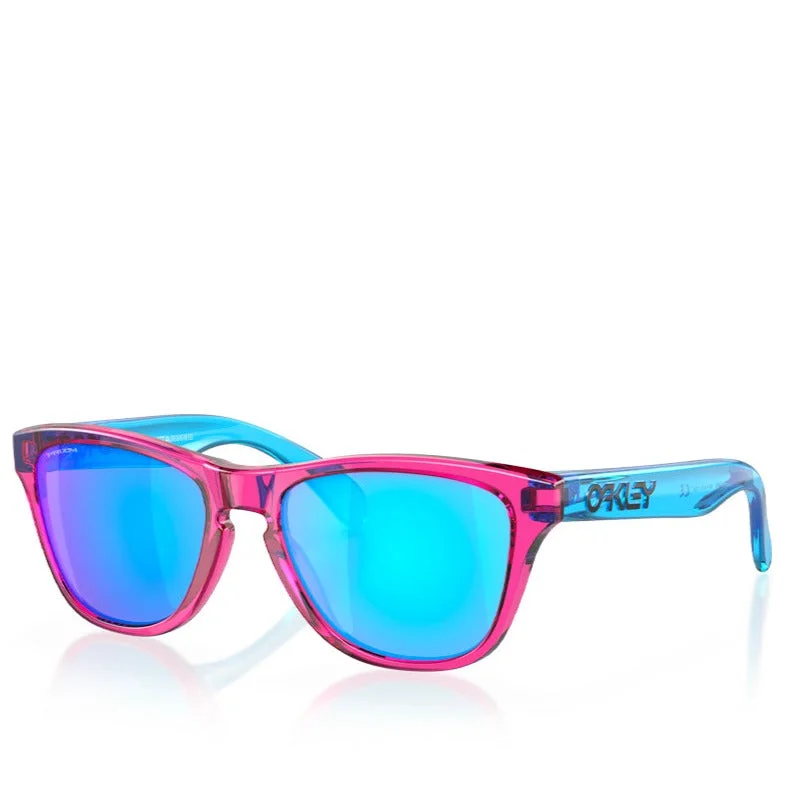 Women’s sunglasses whimsical luxe flair -OAKLEY FROGSKINS XXS ACID PINK W/ PRIZM SAPPHIRE