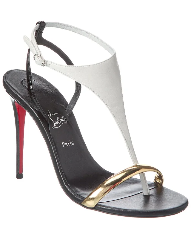 Women’s sandals hiking mesh flair -Christian Louboutin Athina 100 Leather Sandal