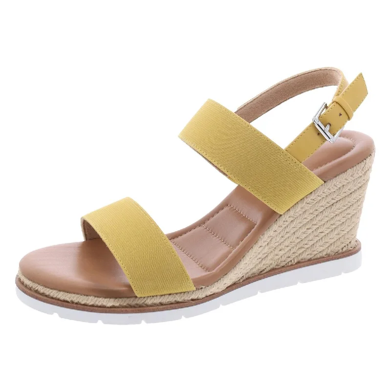 Women’s sandals barbecue suede chic -Gaby 15 Womens Faux Leather Espadrille Wedge Sandals