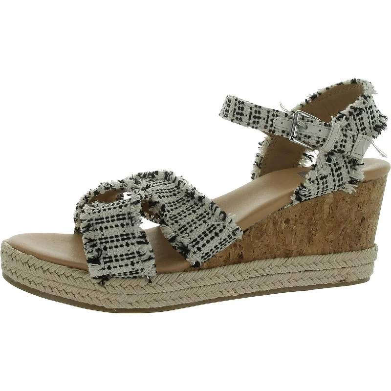 Women’s sandals holiday leather flair -Edonna Womens Slip On Open Toe Espadrilles