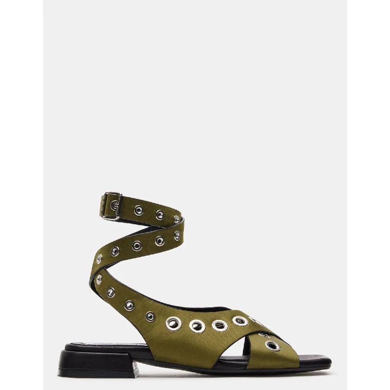 Women’s sandals sustainable velvet flair -Bolden Olive