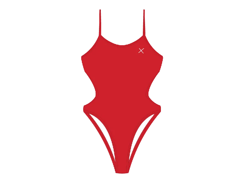 ladies one-piece swimsuit steal deal -Rose Red Dive One Piece