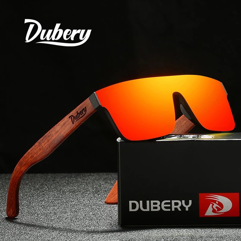 Women’s sunglasses glitter chic glow -DUBERY® Natural Wooden Sunglasses Men Polarized Fashion Sun Glasses Original Wood Oculos De Sol Masculino 219