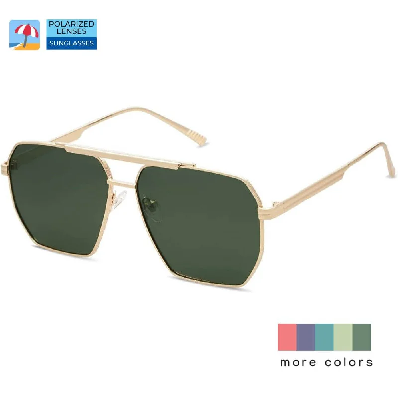 Women’s sunglasses wedding soft glow -Retro Oversized Square Polarized Sunglasses Vintage Shades UV400 Classic Large Metal Sun Glasses for Women Men