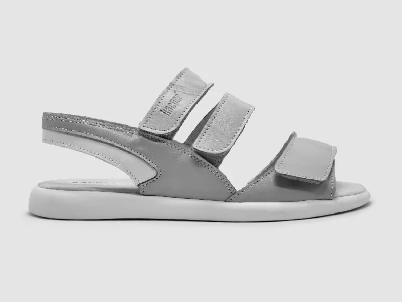 Women’s sandals luxury label velvet chic -Women's Leather Flip-Flops In Grey