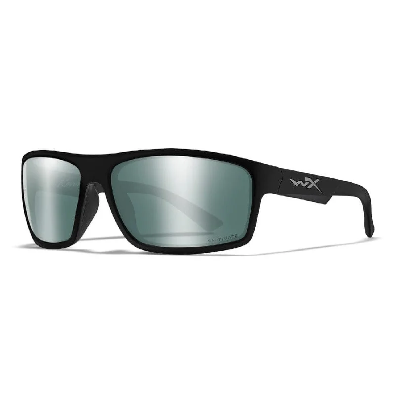 Women’s sunglasses chartreuse glow -Wiley X Peak Sunglasses with Matte Black Frame and Silver Flash Mirror Lens