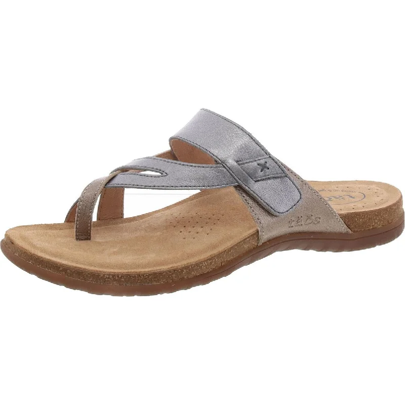 Women’s sandals beaded suede flair -Perfect Womens Leather Slip On Slide Sandals