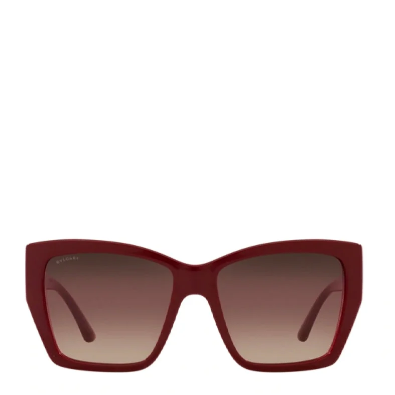 Women’s sunglasses temple glow -Bvlgari Acetate Woman Sunglass Bordeaux On Transparent Red