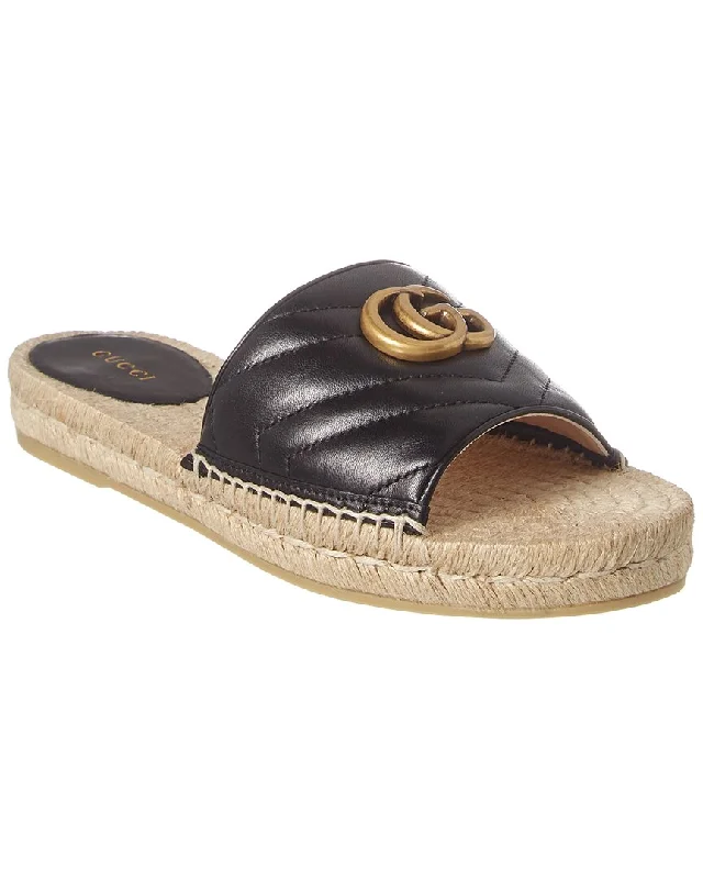 Women’s sandals terracotta velvet chic -Gucci GG Leather Espadrille Sandal