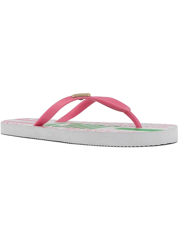 Women’s sandals abstract leather flair -Solo Womens Rubber Flip-Flops