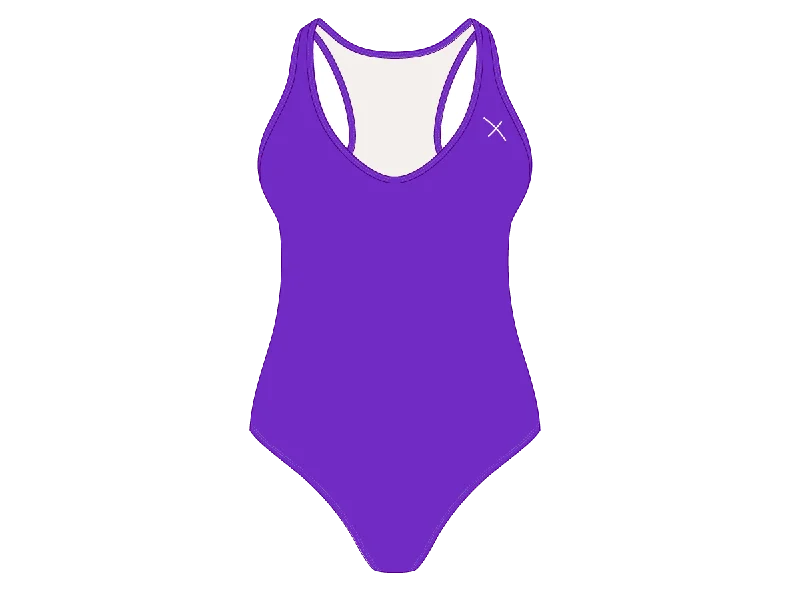 ladies one-piece swimsuit short reach -Violet Cayman One-Piece