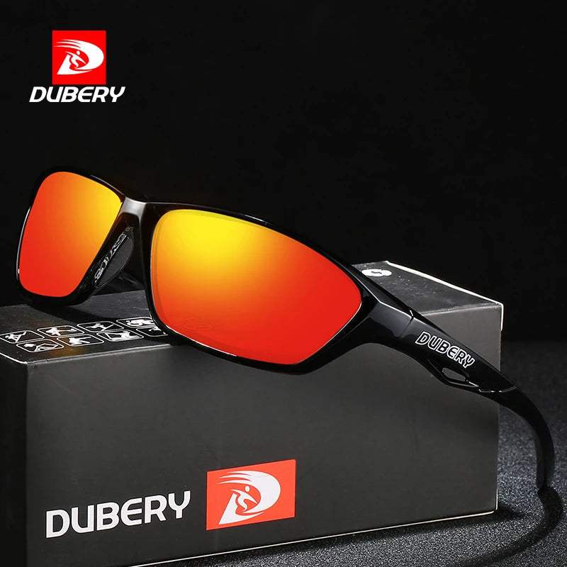 Women’s sunglasses yellow bright glow -DUBERY Vintage Sunglasses Polarized Men's Sun Glasses For Men Driving Black Square Oculos Male 8 Colors Model 330