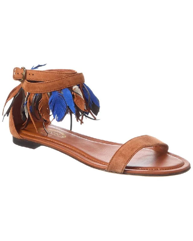 Women’s sandals smoky velvet flair -TOD’s Suede Sandal