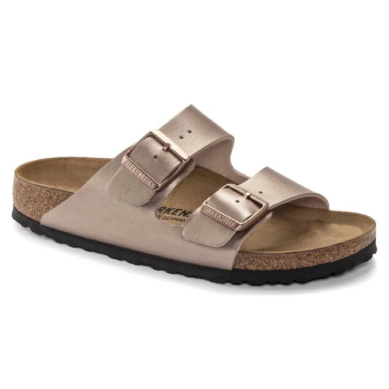 Women’s sandals retro leather flair -Women's Arizona Birko-Flor Sandals In Copper