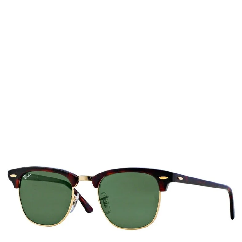 Women’s sunglasses daytime glow -RAY-BAN CLUBMASTER RB3016 MOCK TORTOISE/GREEN