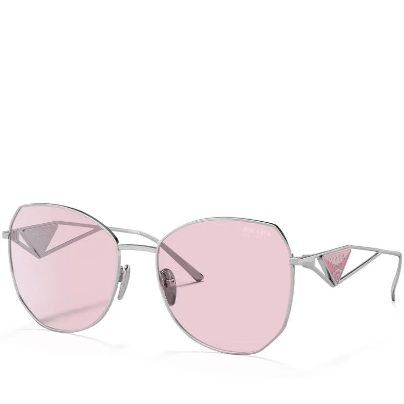 Women’s sunglasses luxury flair -Prada PR 57YS SILVER W/ PINK PHOTOCHROMIC