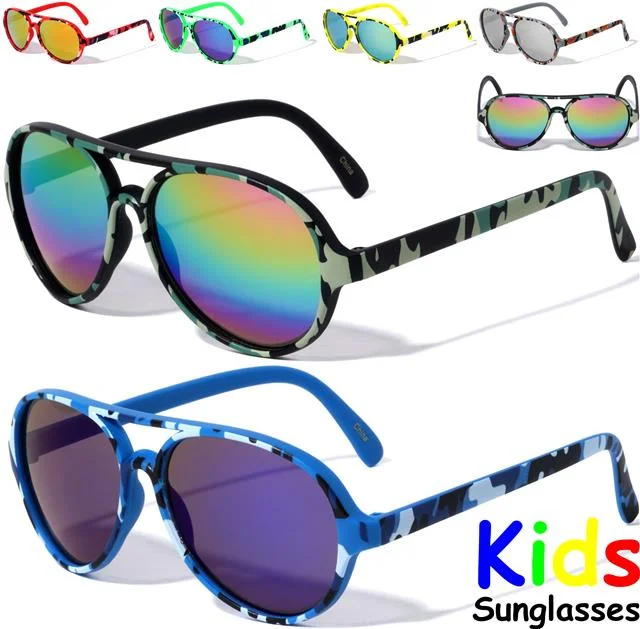 Women’s sunglasses vibrant luxe glow -Children's Unisex Camo Pilot style Sunglasses for Boy's and Girl's